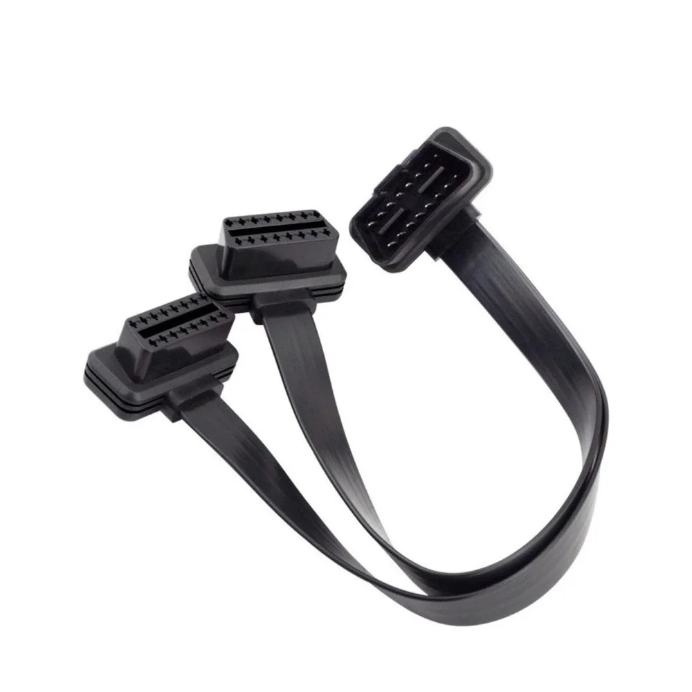 16 Pin OBD2 OBDII Splitter Extension Cable Male to Dual Female